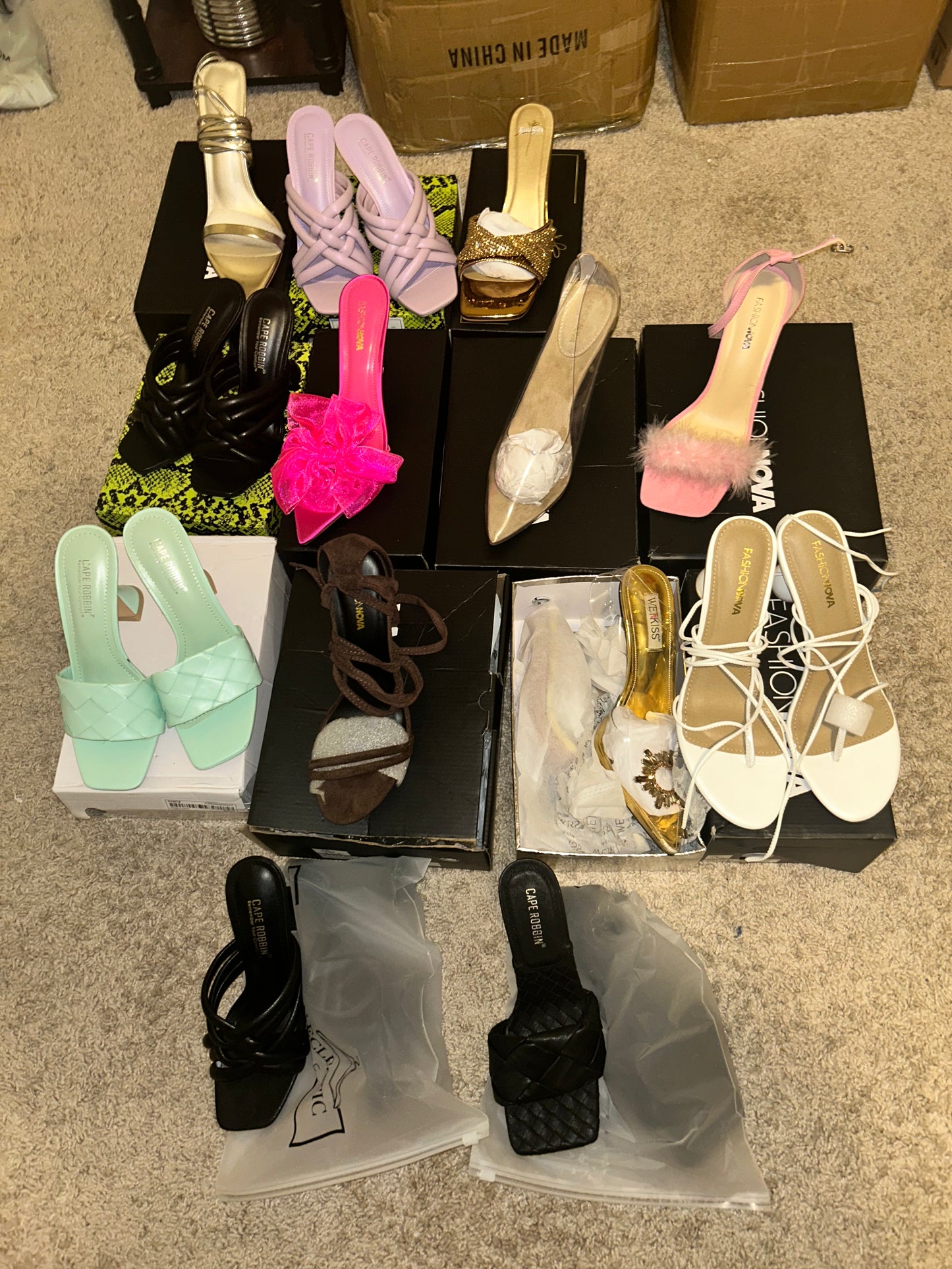 Women's Shoe 13pc Lot - Fashion Nova, Cape Robbin, Bisou Bisou